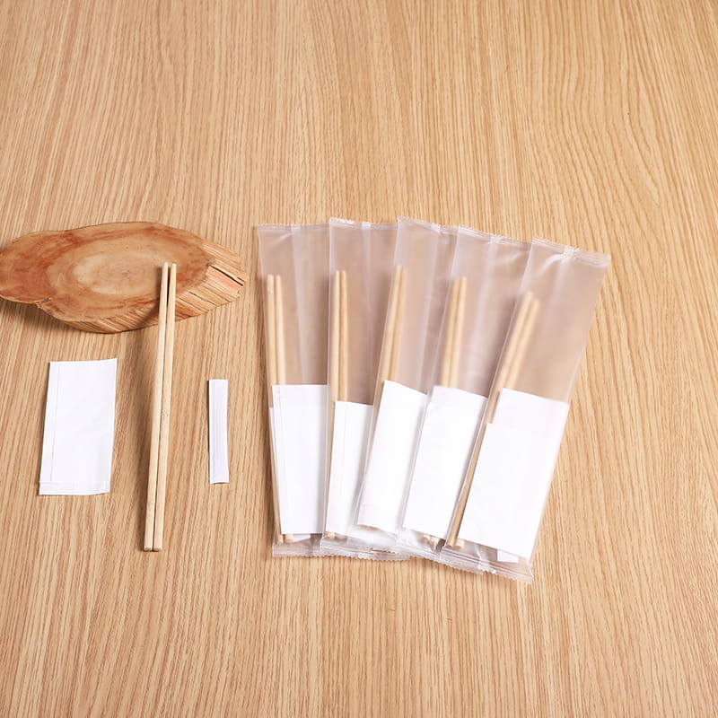 3-delige set wegwerpmaaltijdzakken met eetstokjes, servet, tandenstoker, matte composietfilmset